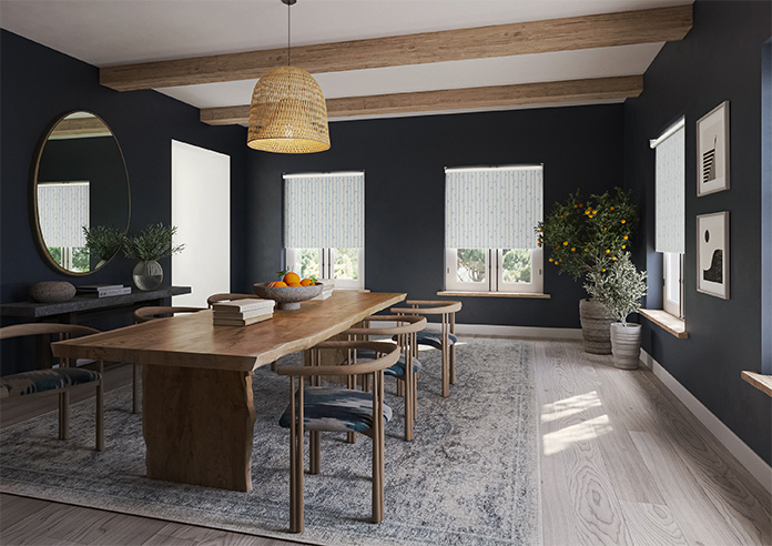 Bamboo Stripe, Spa Blue - Twist&Fit Roller Blind - Image 7